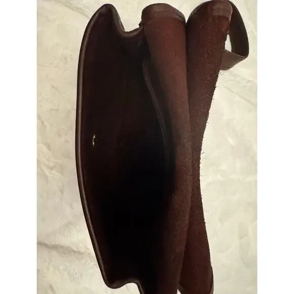 Vintage Coach 9988 Dark Mahogany Crescent Saddle Crossbody Made in / USA - Picture 10 of 14